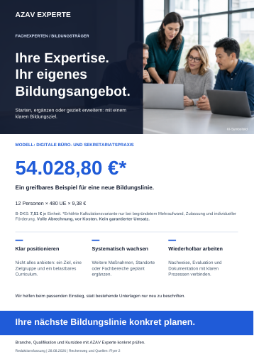 Deutschsprachige Flyer-Vorschau
