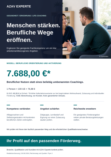 Deutschsprachige Flyer-Vorschau