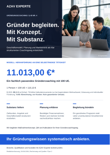 Deutschsprachige Flyer-Vorschau