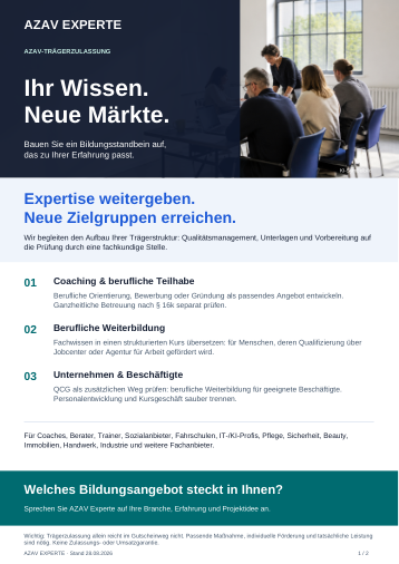 Deutschsprachige Flyer-Vorschau