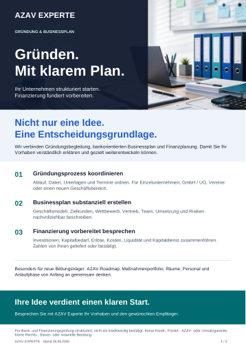Deutschsprachige Flyer-Vorschau