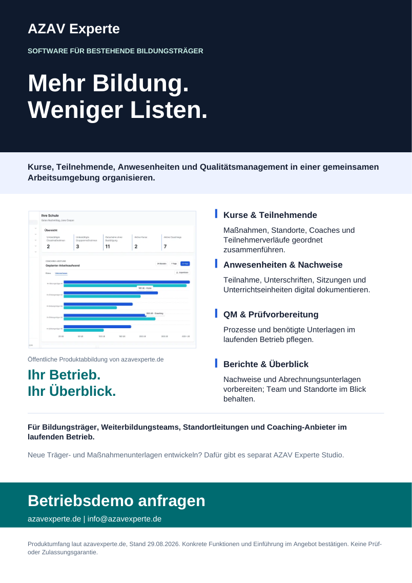 Deutschsprachige Flyer-Vorschau