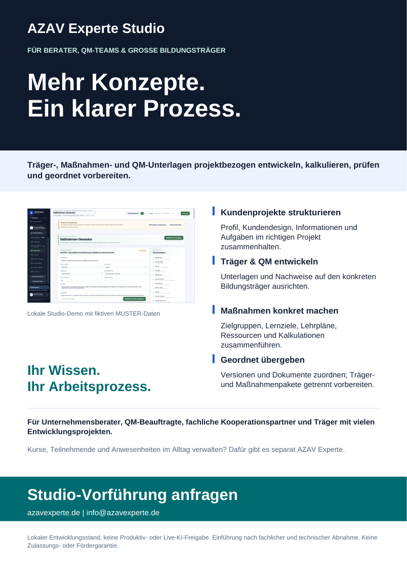 Deutschsprachige Flyer-Vorschau